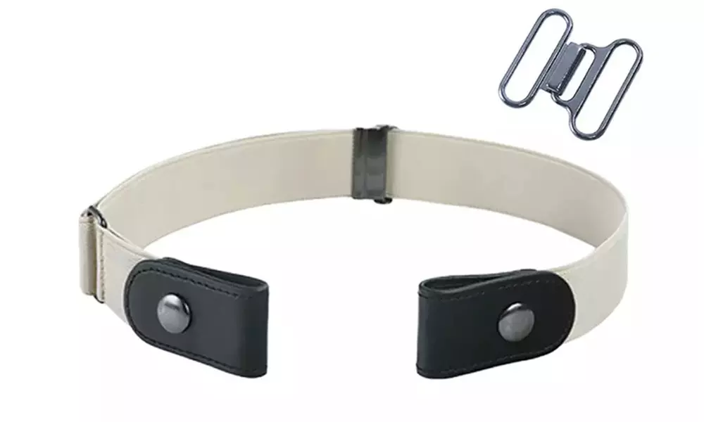 1x oder 2x schnallenloser, elastischer Gürtel