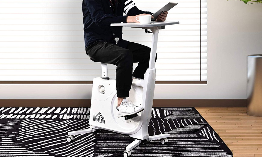 Image 3: HOMCOM Indoor Exercise Bike