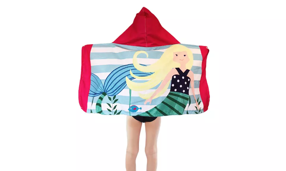 Cape de bain et Serviette de plage à capuche en microfibre pour enfant - Second Medium