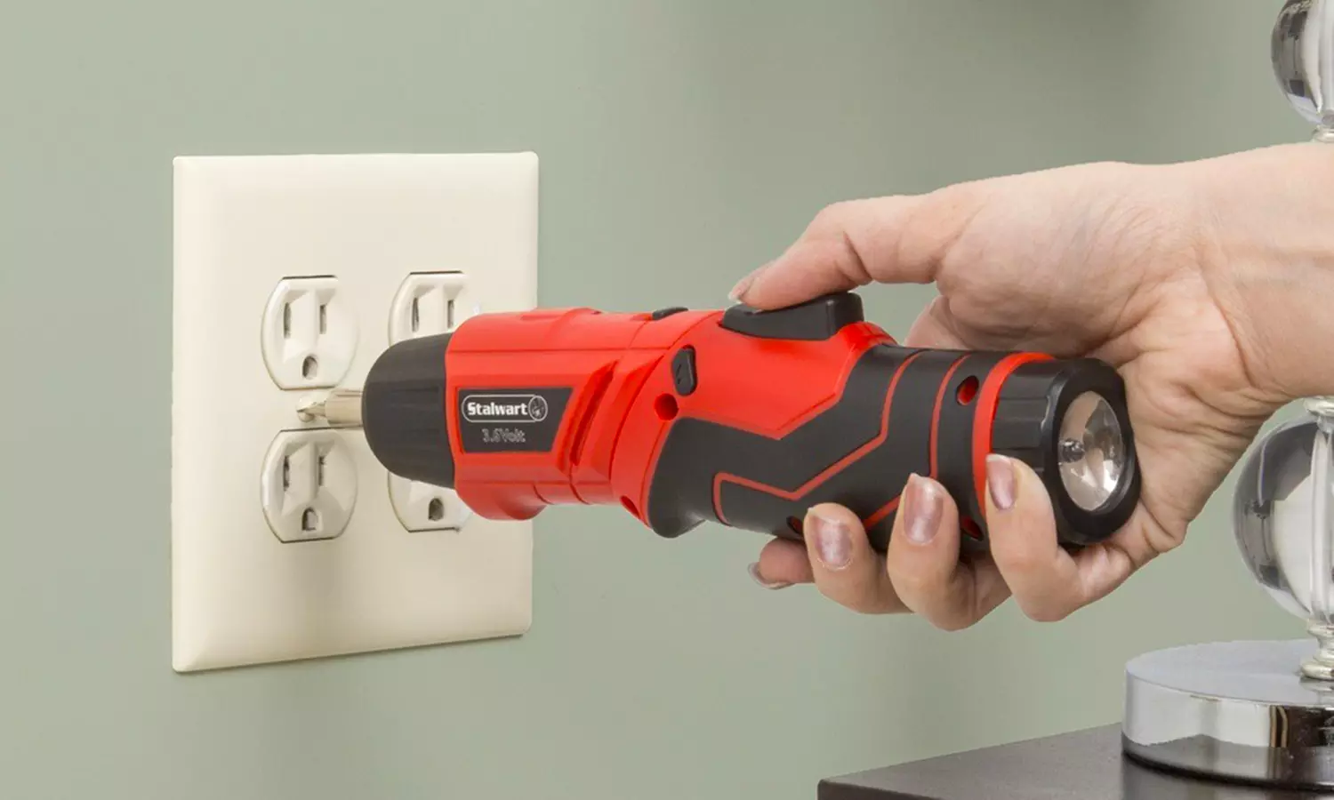 Pivoting Screwdriver 45 Pc. Set- Cordless Power Tool with Rechargeable Battery