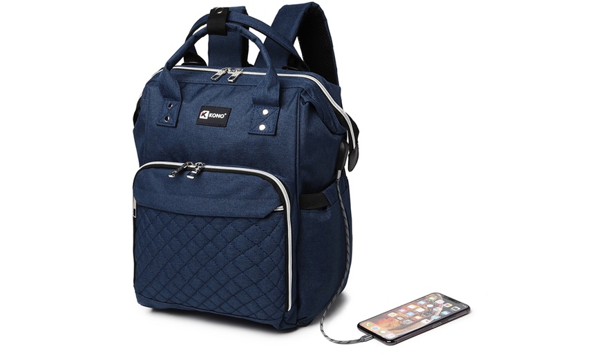 Image 13: Functional Backpack with Optional USB Charging Port