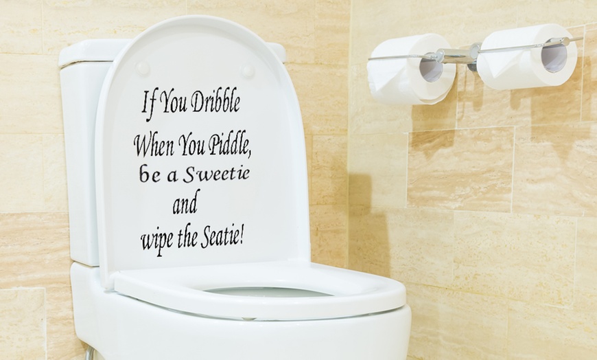 Image 3: Toilet Seat Sticker