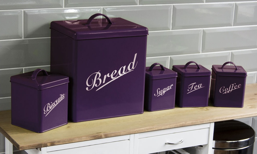 Image 2: Five-Piece Storage Canister Set