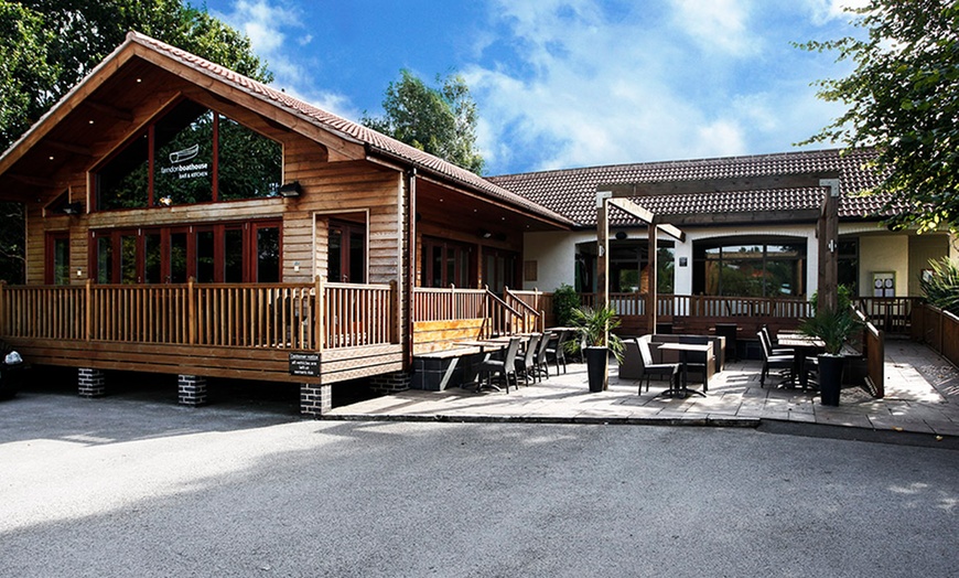 Image 3: Chateaubriand Dining with a Glass of Wine at Farndon Ferry