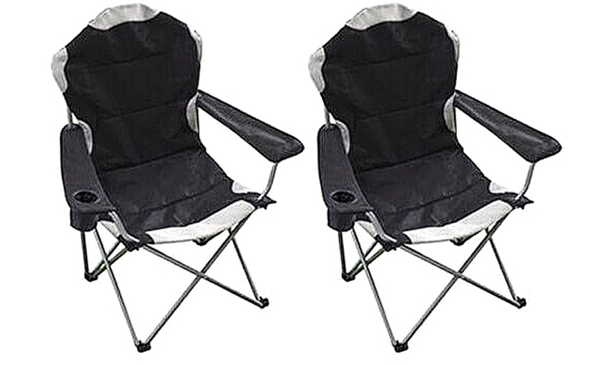 Image 14: Folding Camping Chairs Padded with Cup Holder