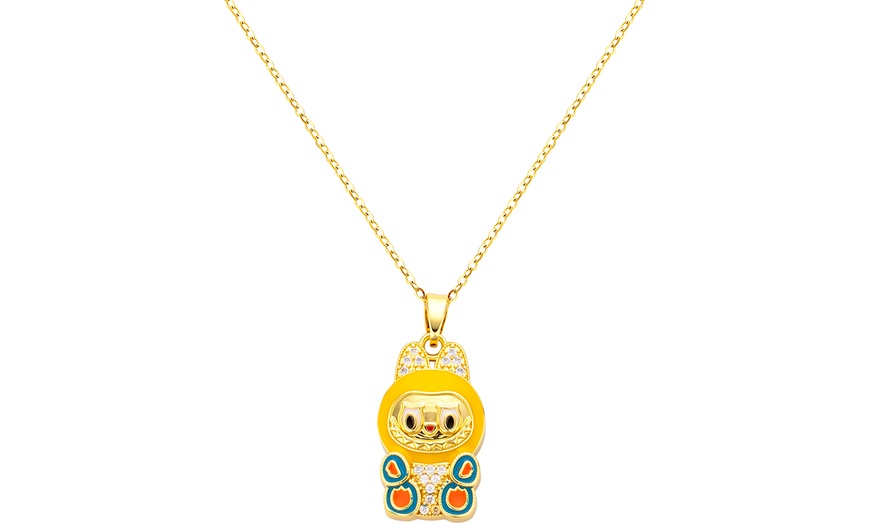 Image 24: Stanley - BTS x Labubu Gold Enamel Pendant Necklace