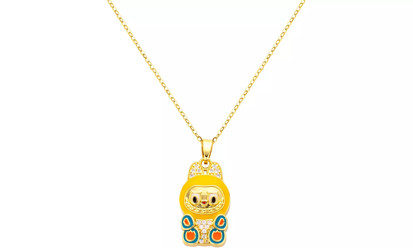 Stanley - BTS x Labubu Gold Enamel Pendant Necklace