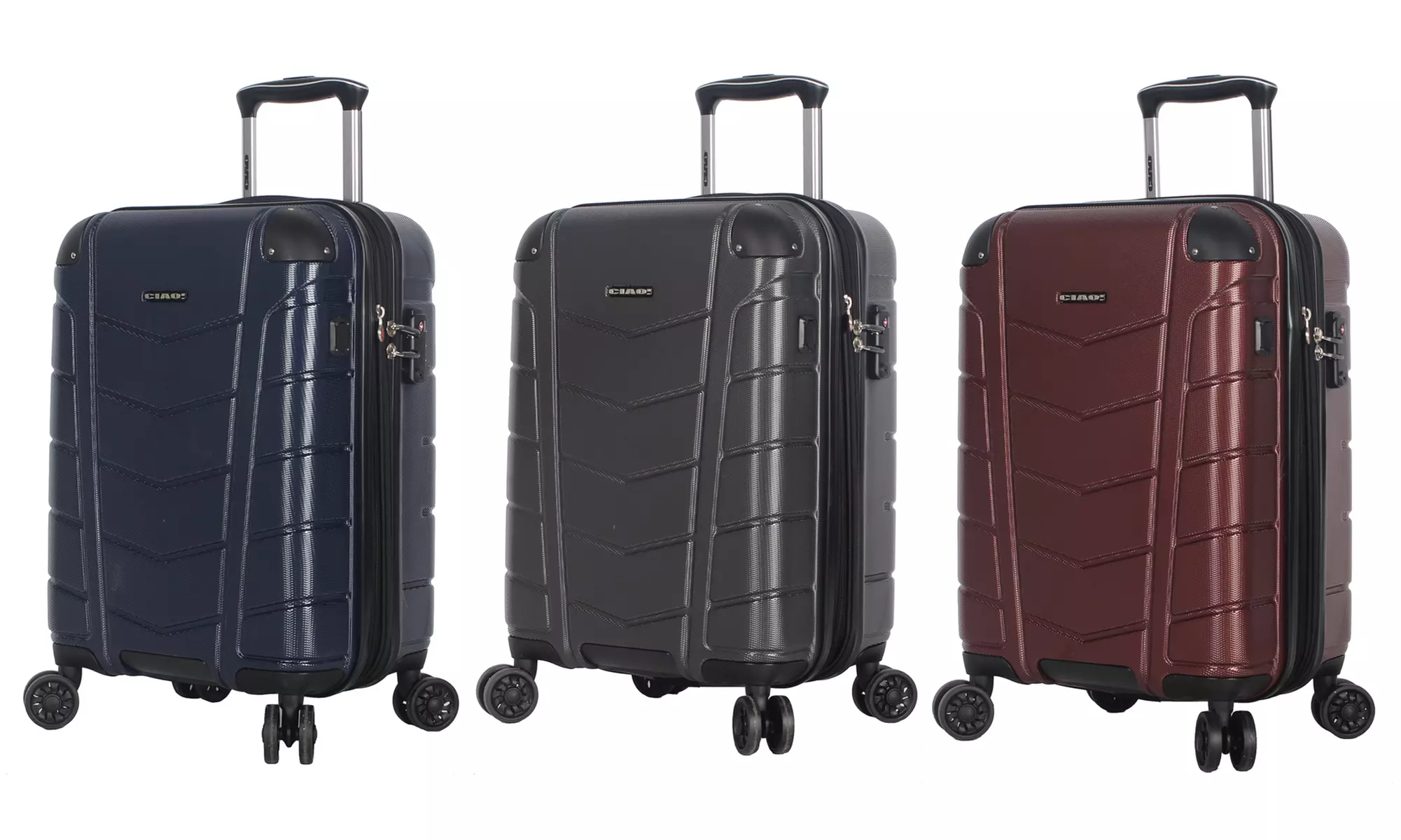 Ciao Conquest Smart Carry-On Luggage with USB Charging Port - Primary Image