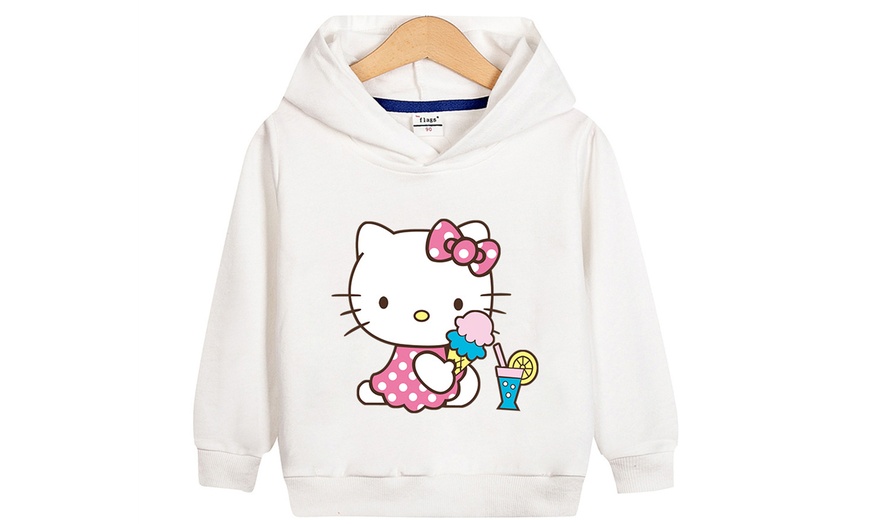 Image 9: Children's Hello Kitty Inspired Hooded Sweatshirt