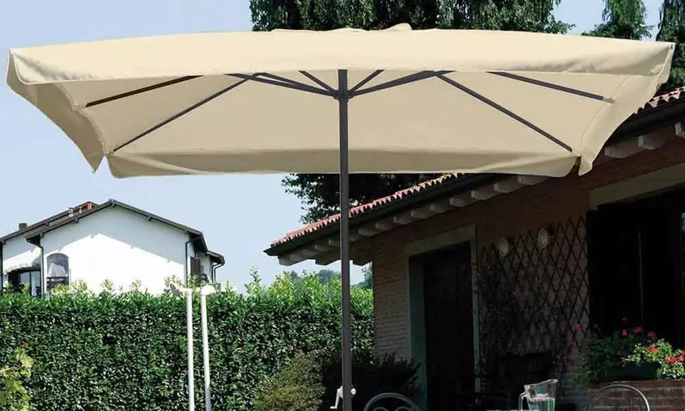 Ombrellone da giardino Bakaji con palo centrale, chiusura a carrucola, disponibile in 2 colori, con spedizione gratuita - Primary Image