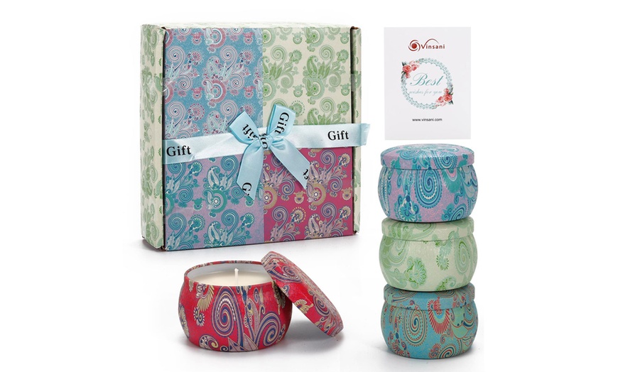 Image 33: Aroma Therapy Scented Candle Gift Set