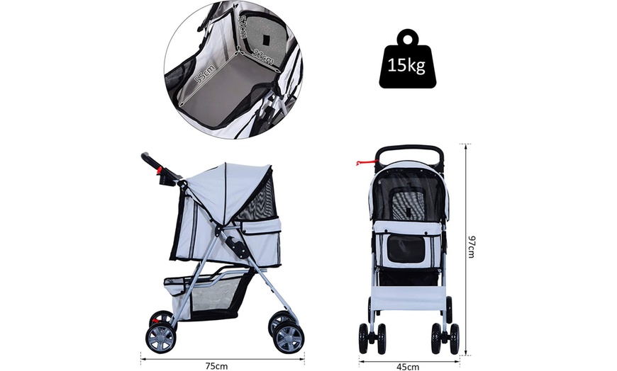 Image 19: PawHut Pet Stroller