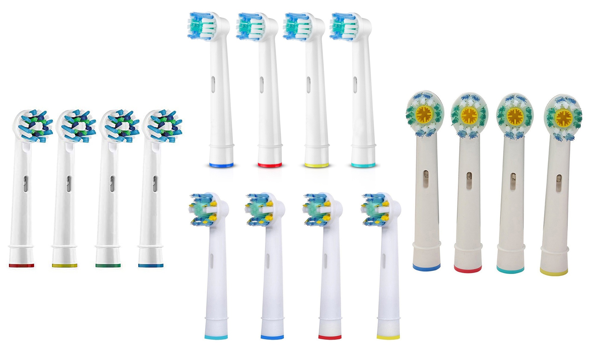 1, 2  o 3 confezioni da 4 testine per spazzolino elettrico