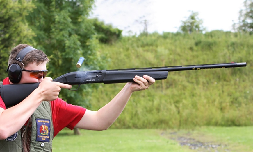 Image 1: Enjoy a Private Clay Pigeon Shooting Experience for Up to Four People