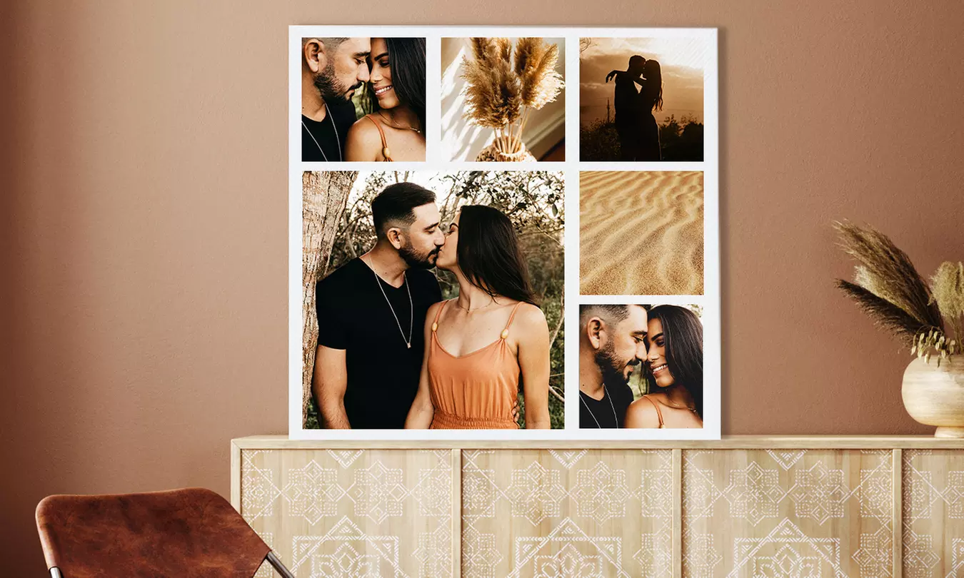 Personalisierbare Foto-Collage auf Leinwand
