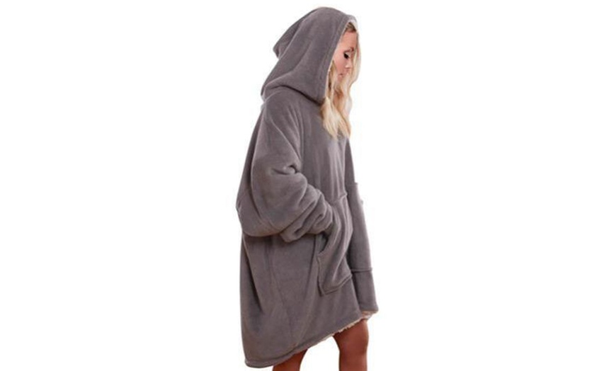 Image 4: Reversible Giant Hoodie Blanket