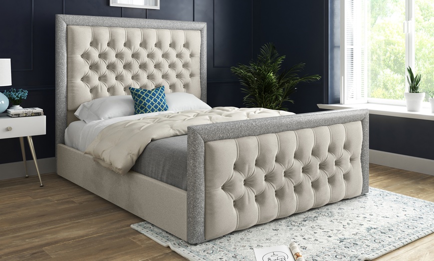 Image 3: Cheltenham Upholstered Soft Velvet Bed