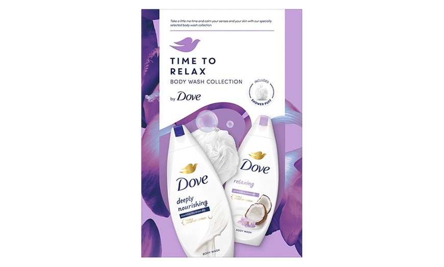 Image 2: Up to Four Dove Time to Relax Body Wash Collection Gift Sets