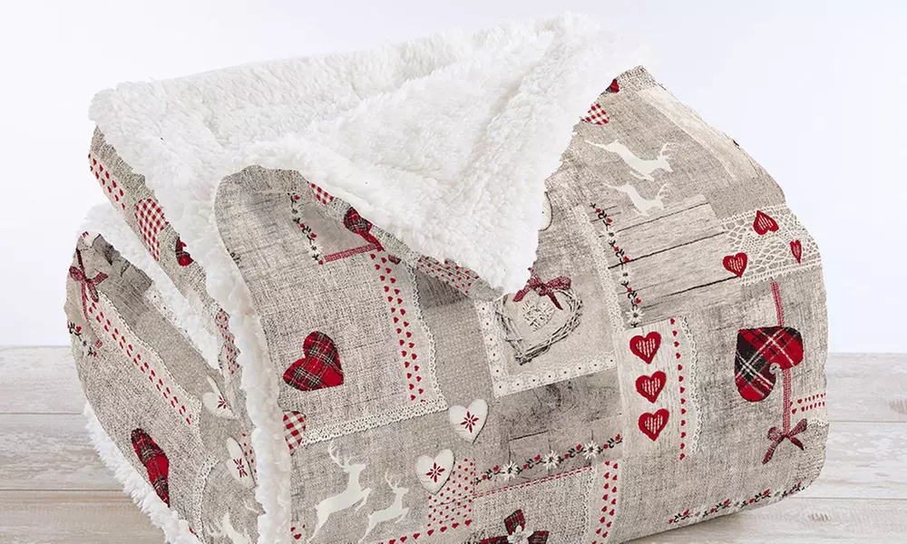 Couverture en sherpa, imprimé et taille au choix - Primary Image