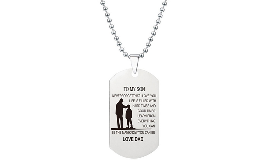 Image 5: Parent to Child Engraved Tag Necklace