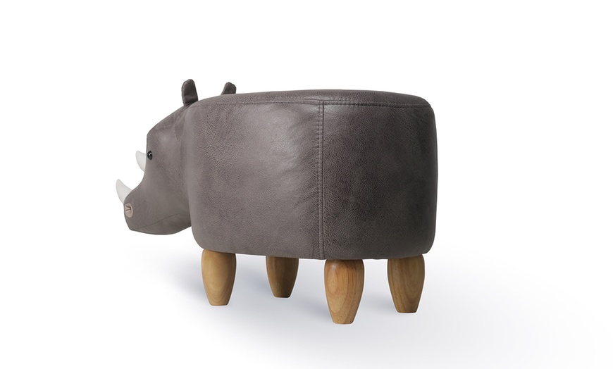 Image 16: Pouf forme animal en bois