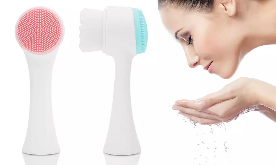 1 ou 2 brosses visage et cou 3D double embouts - Primary Image