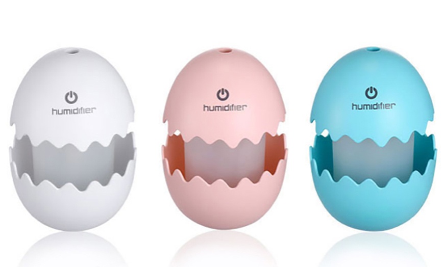 Image 2: Egg-Shaped LED Humidifier