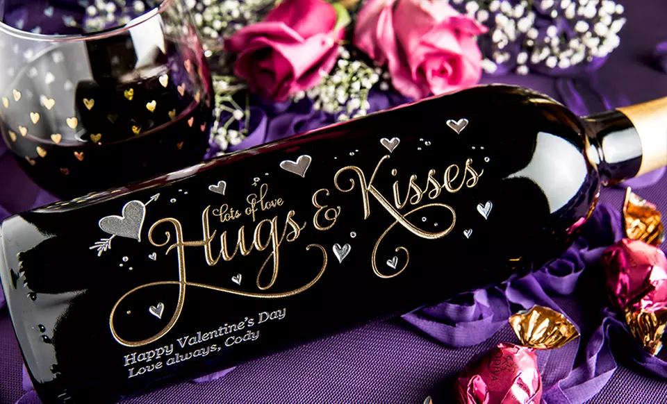 1 or 2 Custom-Etched Bottles of Wine with Optional Gift Box from Etchedwine.com (Up to 59% Off) - Primary Image
