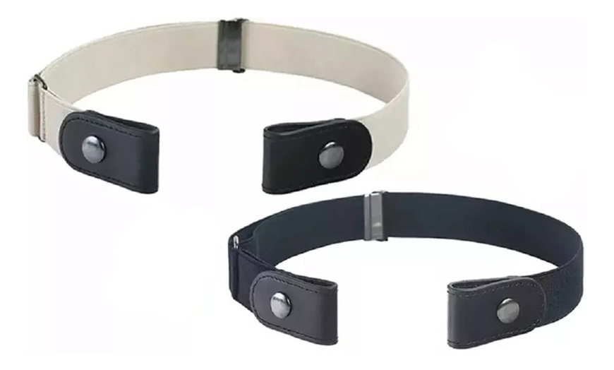 Image 15: One or Two Buckle-Free Elastic Belts with Snap Closure