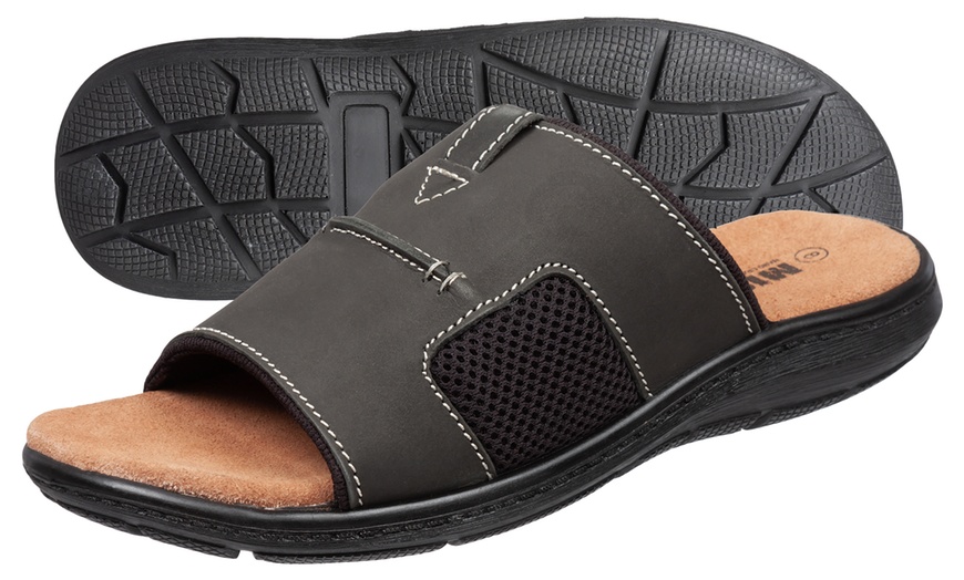 Image 6: Men's Slip-On Leather Sandals