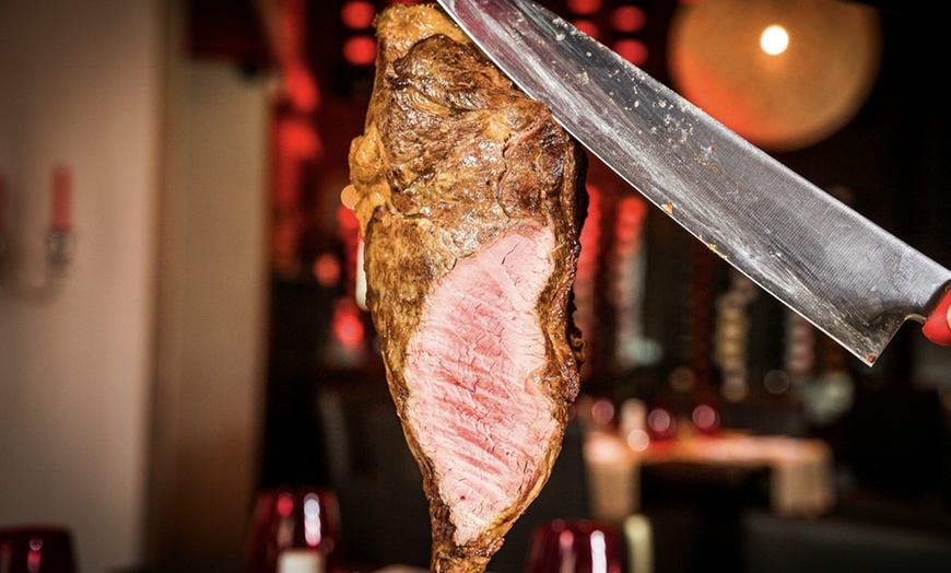Image 14: All-You-Can-Eat Brazilian Steakhouse Rodizio for 2 or 4 w/ Wine Bottle