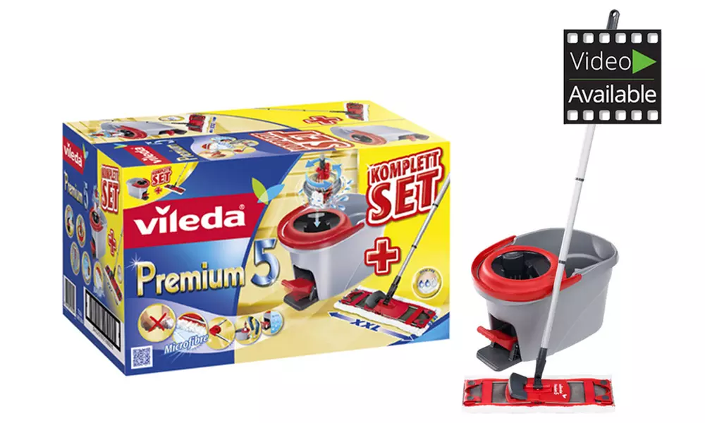 Vileda Premium 5 Komplettset mit Bodenwischer und Rotationseimer - Primary Image