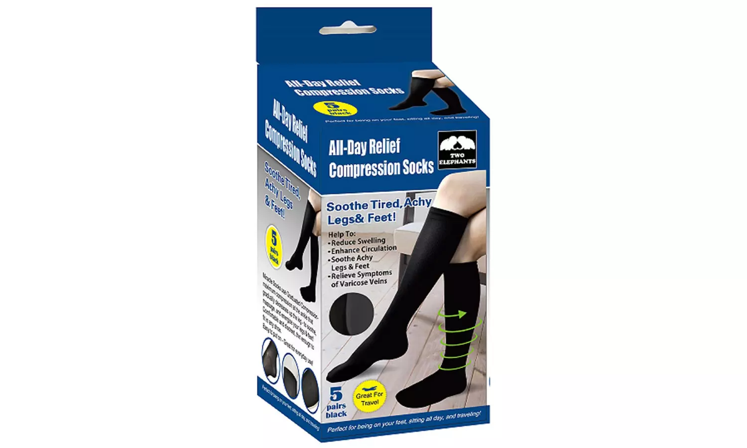 All Day Relief Compression Socks (5-Pack) - Primary Image