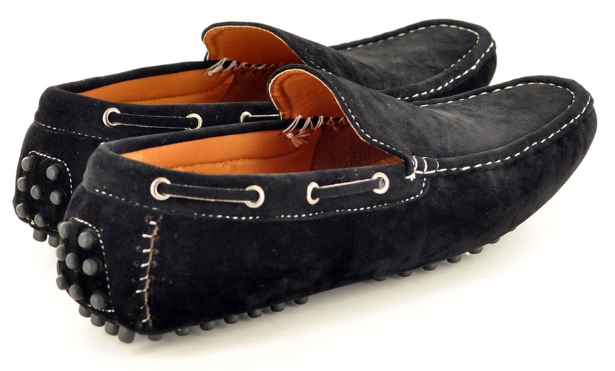 Image 4: Men's Faux Suede Casual Loafers