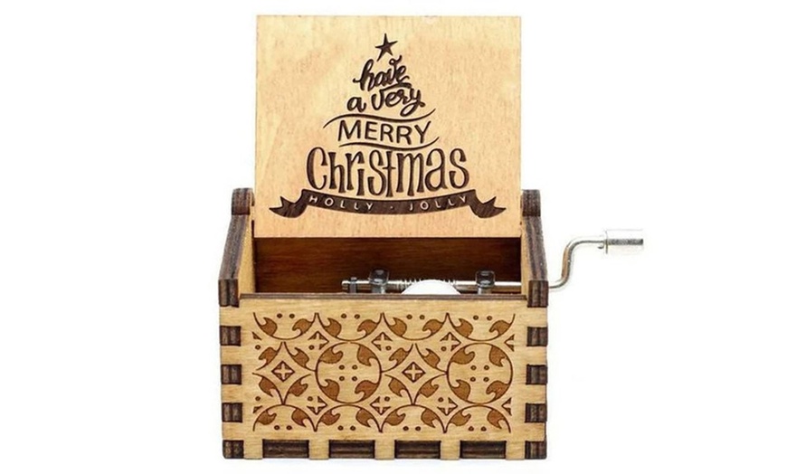 Image 10: Mini Christmas Wooden Music Box