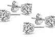 1 à 3 paires de boucles d'oreilles puces de la marque Philip Jones, pour femme en argent sterling - Second Medium