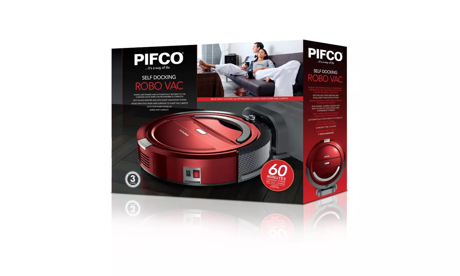 Pifco Self Rocking Robotic Vacuum Cleaner P28027 for £99.98 With Free Delivery (67% Off) - Second Medium