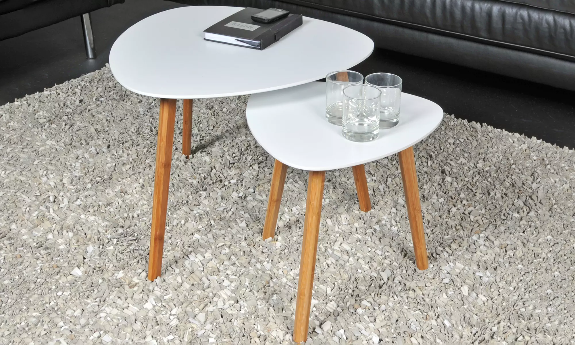 Lot de 2 tables basses gigognes de la marque Onyx, livraison offerte - Primary Image