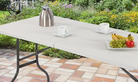 Tavolo pieghevole in resina metallo, disponibile in 2 dimensioni