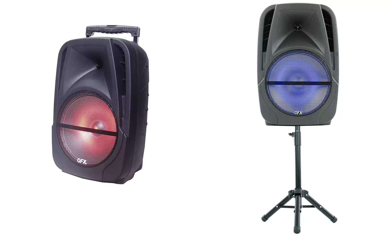 QFX PBX-1206 Portable Wireless Bluetooth Party Speaker with Stand and Mic - Primary Image