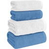 Image 7: Set di 4 asciugamani da bagno in cotone