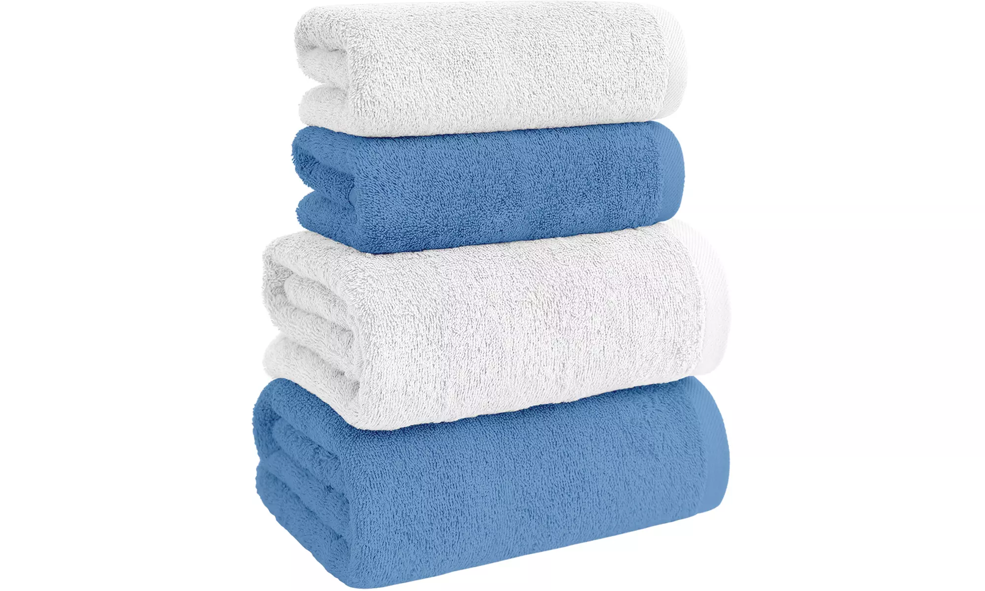 Set di 4 asciugamani da bagno in cotone