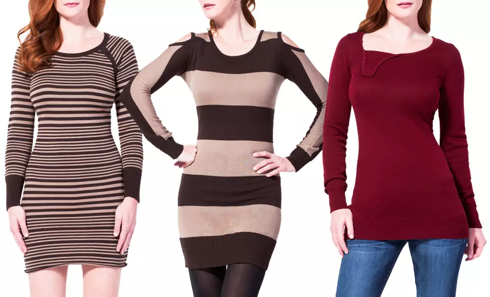 $24 for a Harve Bernard Sweater Dress ($88 List Price). Multiple Options Available. Free Shipping and Free Returns. - Primary Image