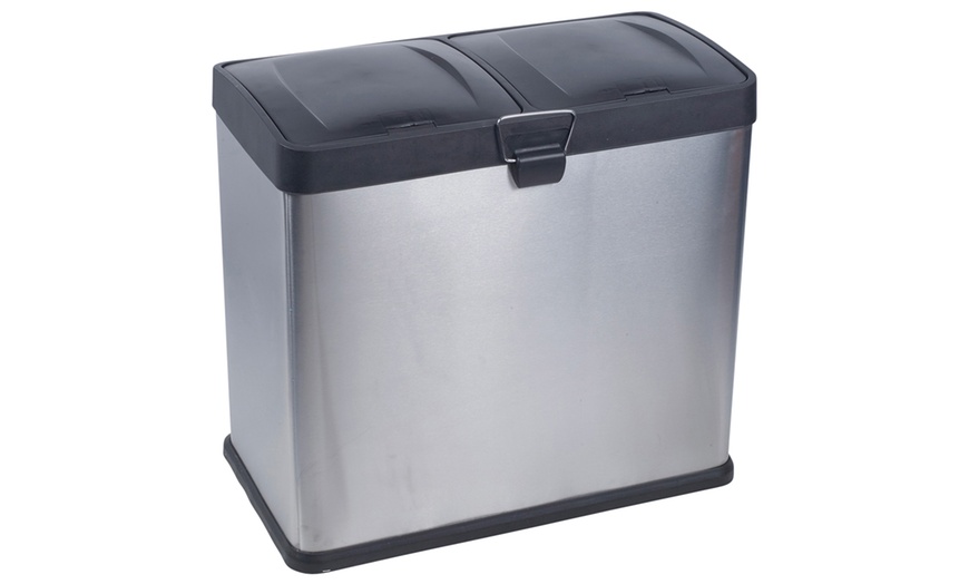 Image 8: Two-Compartment Pedal Bin