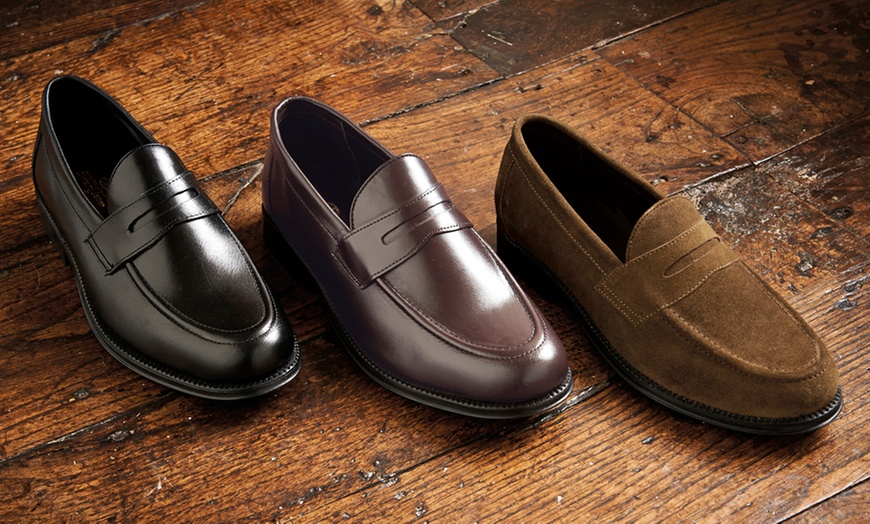 Penny Loafer Men's Leather Shoes | Groupon