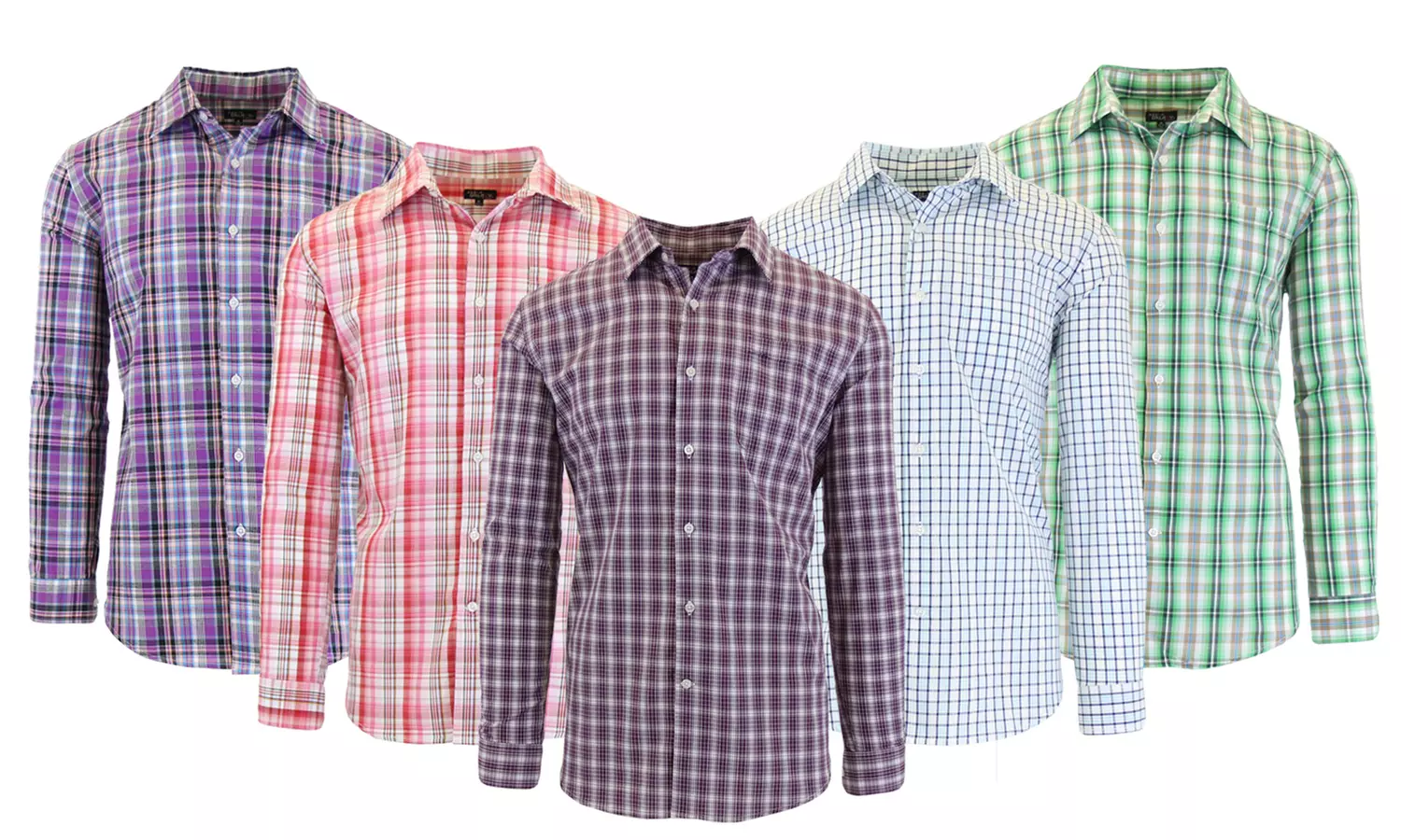 Galaxy By Harvic Men's Slim-Fit Long Sleeve Dress Shirts with Chest Pocket (S-2XL) - Primary Image