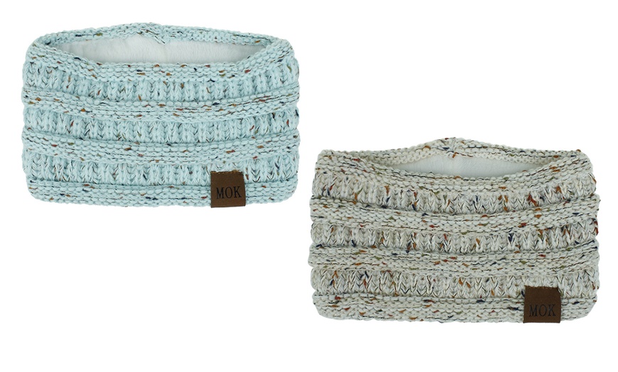 Image 8: One or Two Knitted Fleece-Lined Headbands