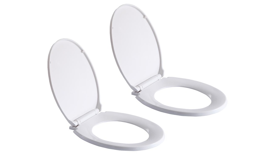 Image 5: White Soft Close Toilet Seat