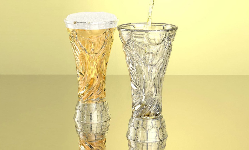 Image 6: One, Two or Four Qatar World Cup Beer Glasses 420ml