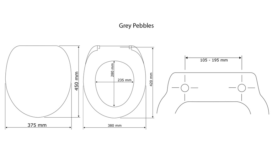 Image 4: Duroplast toiletbril met print